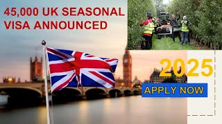 45000 UK Seasonal Worker Job Visas for 2025  Eligibility and Step by Step Process  Apply Now [upl. by Va637]