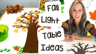 Fall Light Table Ideas for Preschool Prek and Kindergarten [upl. by Diba]