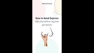 How to hand express breast milk [upl. by Adnertal]