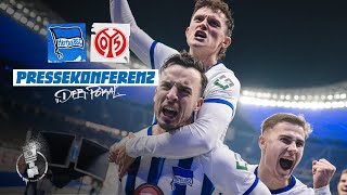 quotAlle gemeinsam arbeitenquot  PK nach dem Pokalsieg gegen Mainz 05  Hertha BSC [upl. by Atiugal659]