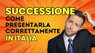 Successione 6 passaggi per presentarla correttamente [upl. by Llenrap]