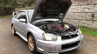 JDM 2003 Subaru Impreza STI 6 Speed manual Peanut Eye RHD model BBS gold finish wheels [upl. by Lede]