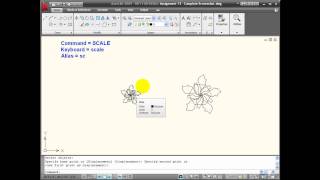 AutoCAD Tutorials  Using the SCALE Command [upl. by Imim721]