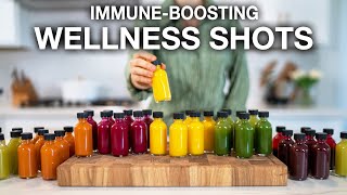 6 ANTIINFLAMMATORY IMMUNEBOOSTING WELLNESS SHOTS  prep weeks in advance no juicer needed [upl. by Portingale]