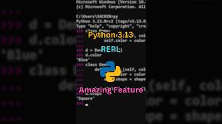 This New quotFeaturequot is GameChanger in Python 313 REPL 2minutespy coding shorts python update [upl. by Spalding]