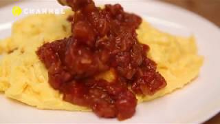 Omurice Omelette wrapped tomato fried rice  Partner with C Channel [upl. by Anikram232]