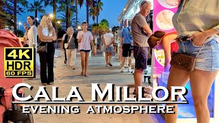 Cala Millor Mallorca evening atmosphere 4K 60fps HDR UHD 💖 The best places 👀 evening walking tour [upl. by Perreault]