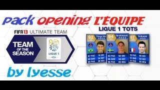 FIFA 13 UT  Pack opening TOTS Ligue 1  Thiago Silva Ibra ou Valbuena [upl. by Alburg]