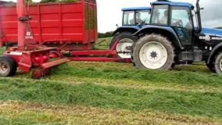 New Hollands amp JF1100 at Silage in Co Limerick 2010 [upl. by Ripley]