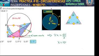 PRACTICA  05 CIRCUNFERENCIAS CEPU UNJBG 2021 [upl. by Luwana]