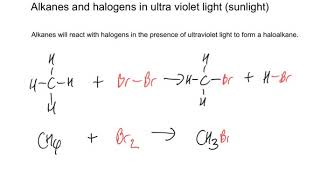 Reactions of Alkanes with Halogens [upl. by Ainer]