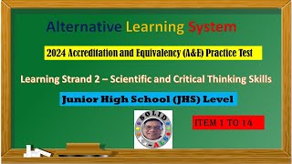 Video 236  2024 AampE Practice Test  LS 2 Scientific and CriticalThinking Skills JHS Part 1 [upl. by Ayam827]