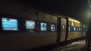 Memu train Roza passenger arrival at Pitambarpur station indianhighspeedtrains trains [upl. by Enaujed]