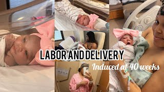 Labor and Delivery Vlog 🎀 induced at 40 weeks  2024 [upl. by Nerual]