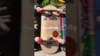 How to nollie kickflip Tysm Fin9football for ur request fingerboard foryou [upl. by Nosyla964]