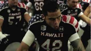 University of Hawaii Warrior Football Team Pregame Haka vs UNLV on Military Night [upl. by Kreis]