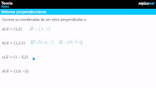 Obter Coordenadas de Vetores Perpendiculares no Plano e no Espaço [upl. by Eerrehs620]