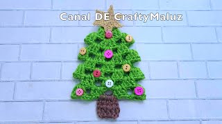 CROCHET TUTORIAL 🎄ÁRBOL DE NAVIDAD TEJIDO FÁCIL👍🌲 Adornos Navideños🎄Crochet Christmas Tree Ornament [upl. by Enyalaj]