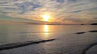 Gentle Waves crashing on the Sea Shore at Sunset beach waves wavesounds asmr sunset sunsetview [upl. by Keeryt827]