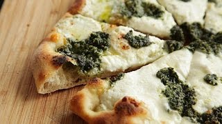 Pizza with Pesto Ricotta and Mozzarella [upl. by Duval]