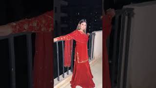 Girl in Red SatinSilk Dance with Punjabi Song [upl. by Pish]