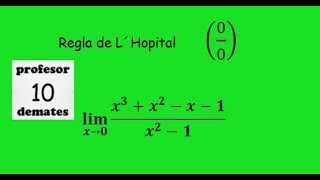 limites regla de L´Hopital 1 [upl. by Milli]