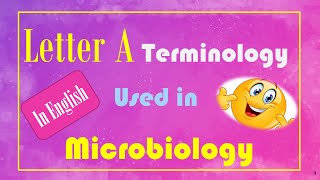 Microbiology Terminologies Starting with Letter A  In English [upl. by Lilak]