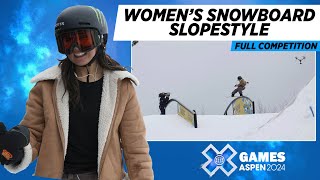 Women’s Snowboard Slopestyle FULL COMPETITION  X Games Aspen 2024 [upl. by Kudva]