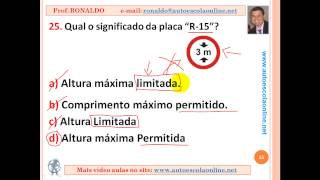 AULA 43 PROVA SIMULADA DE SINALIZAÇÃO LEGISLAÇÃO DE TRÂNSITO  DETRAN [upl. by Elimaj135]