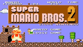 Super Mario Bros 2 The Lost Levels Full Game 100 Walkthrough [upl. by Nysa924]