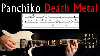 Panchiko Death Metal Guitar Lesson  Guitar Tab  Guitar Tabs  Chords  Cover [upl. by Drarrej]