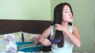 ►Drying Hair With a Hair Straightener Remington Wet 2 Straight Review amp Demo◄ [upl. by Coad]