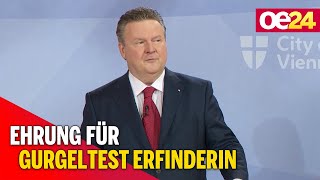 Corona Ehrung für Gurgeltest Erfinderin [upl. by Airdnaz687]