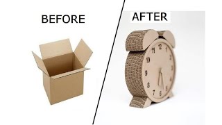 Cardboard Clock  Easy Cardboard Make  Mr A [upl. by Alyakim349]