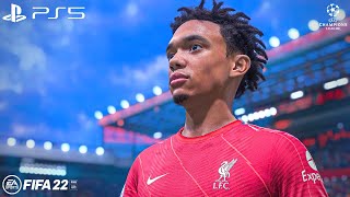 FIFA 22  Liverpool vs Inter Milan  UEFA Champions League 2122 RO16 Full Match PS5 Gameplay  4K [upl. by Oettam]