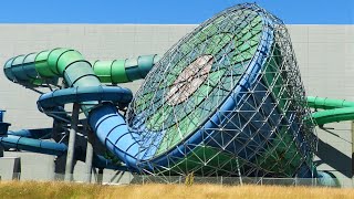 GIANT TORNADO Water Slide at Lalandia Billund Denmark Onride POV [upl. by Abana608]