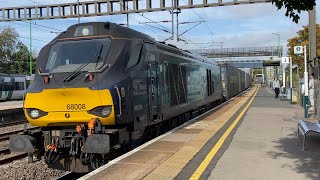 68008 Thrashes Through Rugeley Trent Valley On A Intermodal Service With a 5 Tone [upl. by Mohsen]