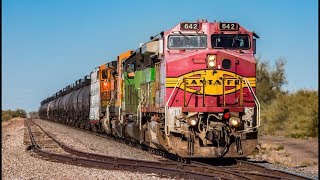 HD Trains on the UP amp BNSF Phoenix Subs Winter 2018 [upl. by Cirdec]