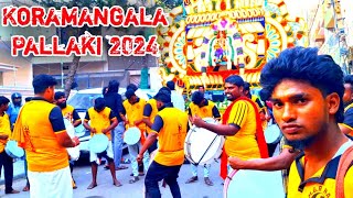 Koramangala Pallaki Utsava 2024  Shivaratri  Vaniyambadi Tamate  Tamate Dance Templecrewww [upl. by Feldt]