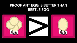 Florrio  PROOF ANT EGG IS BETTER THAN BEETLE EGG FOR AFKING [upl. by Olmstead832]