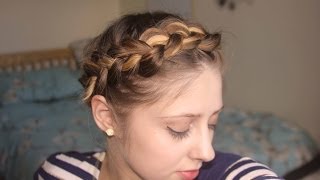 Short fine hair tutorial Easy Crown Braid  Plait [upl. by Zacharie]