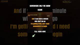 Somewhere Only We Know  Keane Karaoke Version karaoke karaokemusic karaokesong [upl. by Alysa]