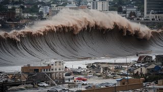 Giant Tsunami in The World The Crazy Disaster Thaat Ever Happened [upl. by Laeira]