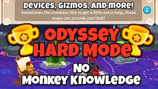 BTD6 Odyssey  Hard Mode Tutorial  No Monkey Knowledge Devices Gizmos and more [upl. by Rosetta]