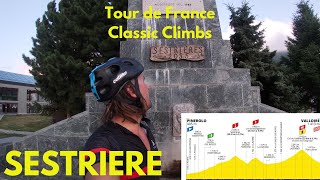 Classic TOUR de FRANCE Climbs  Episode 13 SESTRIERE from Pinerolo [upl. by Eiramit]