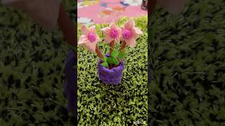 Clay flower vase clay art  clay clayshorts short shorts youtubeshorts trendingshorts bd [upl. by Irehj]