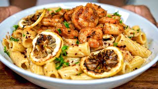 Creamy Lemon Garlic Shrimp Pasta Recipe shrimp pasta dinnerideas [upl. by Bergeman]