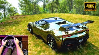 Ferrari SF90 Stradale  Forza Horizon 5 Steering Wheel  Shifter Gameplay [upl. by Cherlyn]