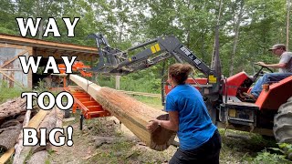 77 WOODMIZER LT15 VS LONGEST LOG EVER  Sawing a Giant Log logging firewood chainsaw sawmill [upl. by Fedak]