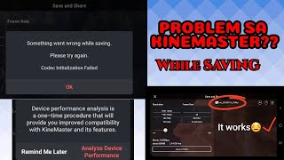 HOW TO FIX KINEMASTER SAVING PROBLEM Codec Initialization failed [upl. by Erbe265]
